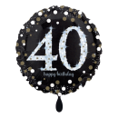 Folienballon Sparkling 40 Happy Birthday